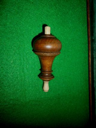 antique Electric bell switch in wood carved by hand c1900 4