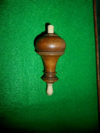 antique Electric bell switch in wood carved by hand c1900 5