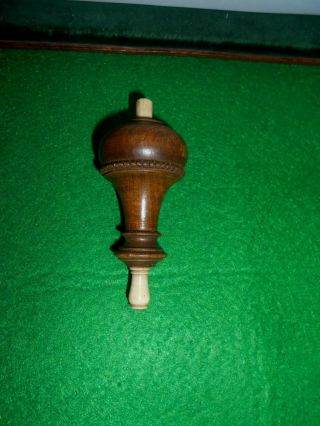 antique Electric bell switch in wood carved by hand c1900 7