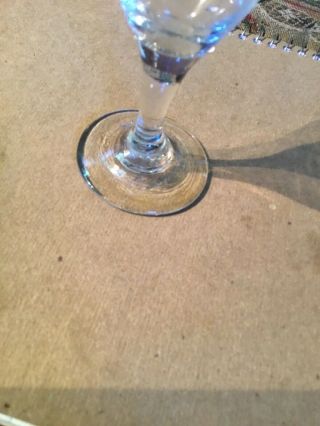 Revolutionary War 18th Century Tapered Shape Bowl Wine Glass Open Pontil W Gilt 2