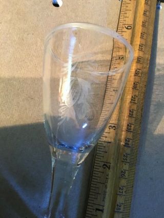 Revolutionary War 18th Century Tapered Shape Bowl Wine Glass Open Pontil W Gilt 6