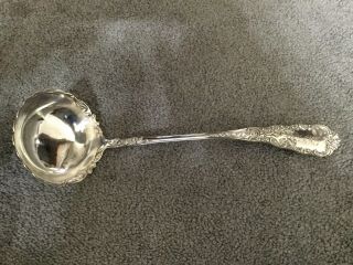 Cupid By Dominick & Haff Sterling Silver Gravy Ladle 11” With Monogram 2