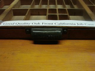 Letterpress - Good Quality Oak Front California Job Case 2