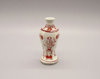 Fine & Rare Chinese Rouge De Fer Miniature Porcelain Garniture Set Kangxi ca1710 7