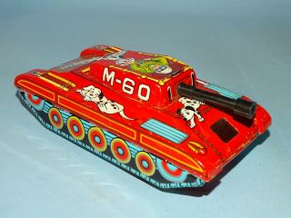 VISITOR 101 DALMATIANS TANK TIN FRICTION TOY BOX JAPAN 3