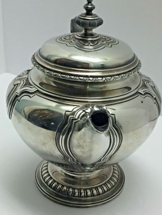 HEAVY ANTIQUE STERLING SILVER TIFFANY & CO.  AMERICAN SILVER TEAPOT 6