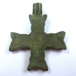 CELTIC SCANDINAVIAN ANCIENT ARTIFACT BRONZE CROSS WITH CELTIC KNOT 7