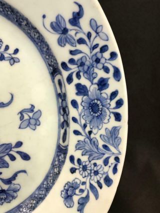Chinese Blue and White Large Porcelain Tray Qianlong Period 1736 - 1795 10