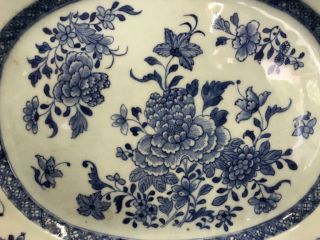 Chinese Blue and White Large Porcelain Tray Qianlong Period 1736 - 1795 5