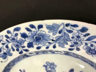Chinese Blue and White Large Porcelain Tray Qianlong Period 1736 - 1795 6
