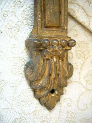 Antique French Brass Curtain Pole Holder Brackets Ormolu Rococo Gilt Old 1800 ' s 5