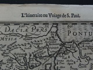 1608 HONDIUS Mercator Atlas map ST PAUL VOYAGES - Peregrinatio Pauli - Apostle 3