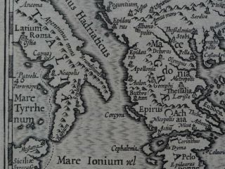 1608 HONDIUS Mercator Atlas map ST PAUL VOYAGES - Peregrinatio Pauli - Apostle 4