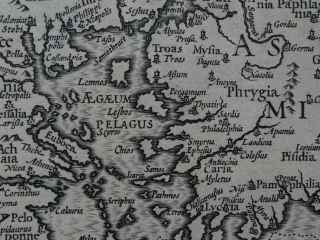1608 HONDIUS Mercator Atlas map ST PAUL VOYAGES - Peregrinatio Pauli - Apostle 5