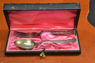 RARE Cased Tiffany & Co Sterling Vine and Gourd Pattern Fork Spoon Set 1890 WOW 2