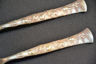RARE Cased Tiffany & Co Sterling Vine and Gourd Pattern Fork Spoon Set 1890 WOW 7