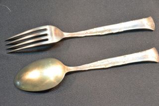 RARE Cased Tiffany & Co Sterling Vine and Gourd Pattern Fork Spoon Set 1890 WOW 8