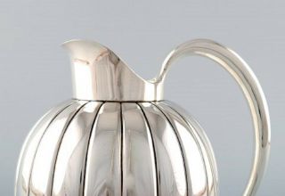 Georg Jensen art deco sterling silver jug in fluted style,  model number 856. 5