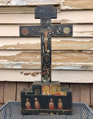 Cruz De Animas,  Cross Of The Souls,  Spanish Colonial 1849 Folk Art, 4