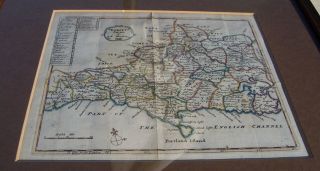 Antique County Map - Dorset / Dorseshire - Robert Morden - Framed & glazed 4