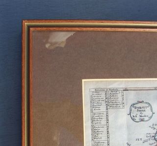 Antique County Map - Dorset / Dorseshire - Robert Morden - Framed & glazed 6