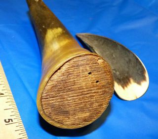 old hudson ' s bay company hunting pouch powder horn knife HB 5MB token 8