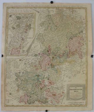 Upper Rhineland Germany Alsace France 1786 Homann Heirs & GÜssefeld Antique Map