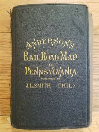 Rare Lg 1881 Railroad Map Pennsylvania & Jersey Penn Pa Nj