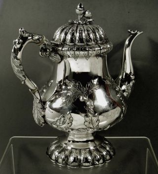 Jones Ball & Co.  Silver Coffee Pot 1854 - Listed 2 Years 2