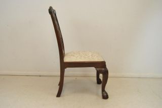 Stanley Mahogany Chippendale Chair Ball And Claw Feet Upholstered 3