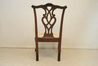 Stanley Mahogany Chippendale Chair Ball And Claw Feet Upholstered 4