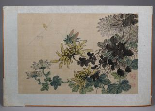 Late 19th Early 20th Century Antique Chinese Painting On Silk B
