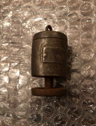 Antique Toy Cast Iron Cap Bomb Powder Keg RARE 2