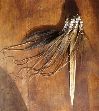 Cassowary Bone Dagger - Decorated - From Papau Guinea Headhunter Tribe