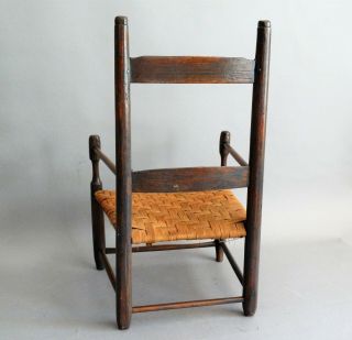Americana Folk Art Ladderback Child ' s Chair,  Early Paint 2
