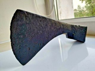 Ancient battle ax iron,  Kievan Rus - Vikings 12 - 14 century AD,  Museum piece 3