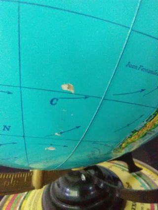 1936 Cram ' s Terrestrial DeLuxe Globe Rotating Daily Sun Ray & Season Indicator 10
