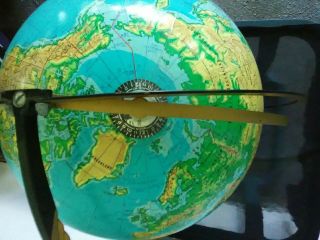 1936 Cram ' s Terrestrial DeLuxe Globe Rotating Daily Sun Ray & Season Indicator 8