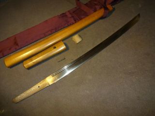 K81 Japanese sword wakizashi in shirosaya mountings 