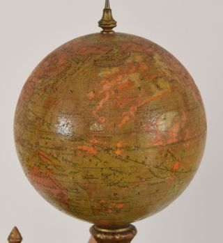 Eugene Farcot Rotating Terrestrial Globe Clock Paris 1870 Emile Bertaux Gilt 8