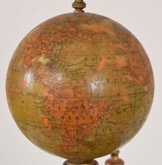 Eugene Farcot Rotating Terrestrial Globe Clock Paris 1870 Emile Bertaux Gilt 9