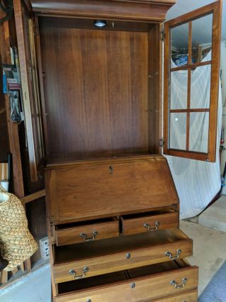 JASPER CABINET CO.  CURIO CABINET w/ SECRETARY DESK $400 6