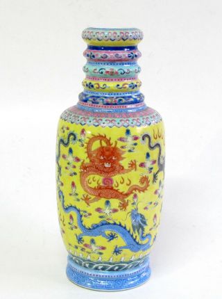 Fine Antique Chinese Porcelain Dragon Vase - Blue Seal Mark - Early 20th C.