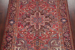 Top Deal Vintage 6x9 Geometric Heriz Serapi Persian Area Rug Oriental RED BLUE 4