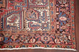 Top Deal Vintage 6x9 Geometric Heriz Serapi Persian Area Rug Oriental RED BLUE 7