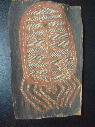 Bark Painting,  Northern Australia,  Also Listed A Rare Fijian Club