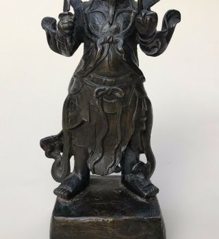 Antique Chinese Ming bronze Standing Figure Of Zhenwu 3