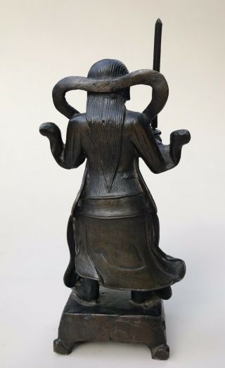 Antique Chinese Ming bronze Standing Figure Of Zhenwu 4
