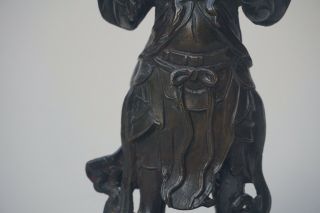 Antique Chinese Ming bronze Standing Figure Of Zhenwu 6