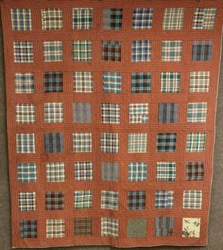 Early Plaids Antique Sampler Quilt Broderie Perse Fabric Study Lecture